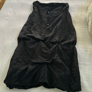Black draped skirt comfortable with a flare